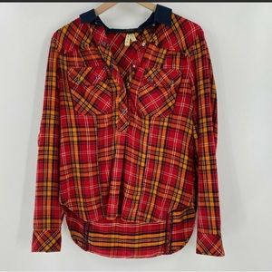 Free People - We The Free Plaid Top - Small